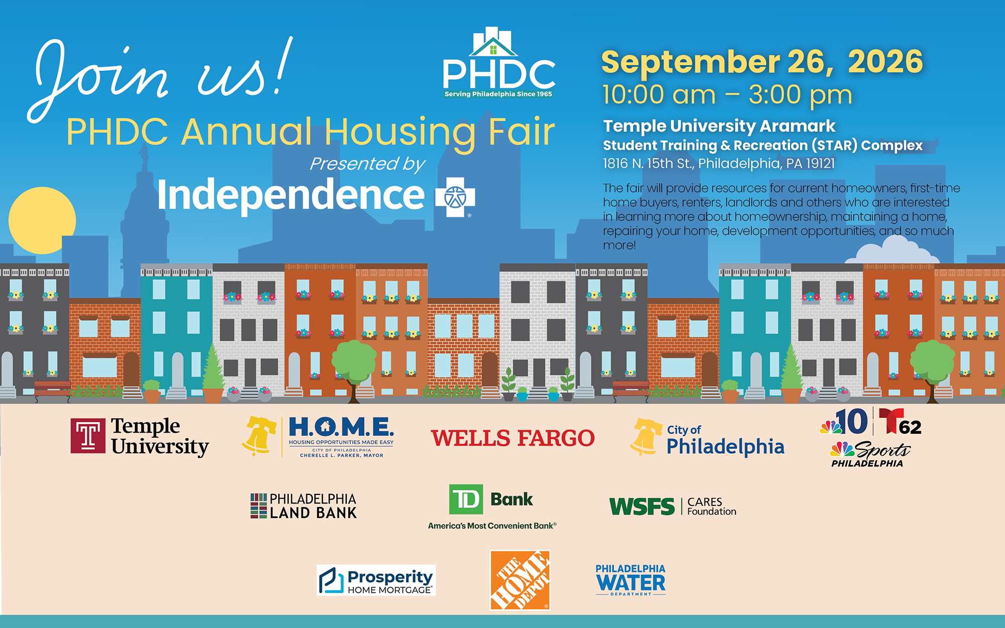 Housing Fair homepage with all logos