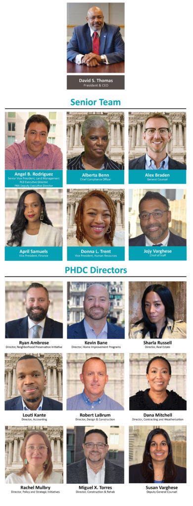 PHDC Senior Staff headshots and job title