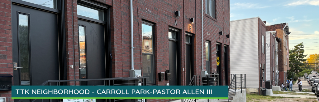 New houses in Carroll Park neighborhood done through the Turn the Key program