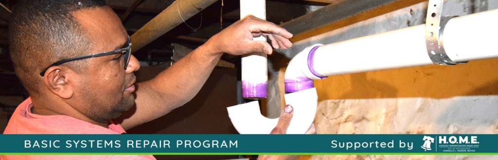 Plumber working for BSRP program